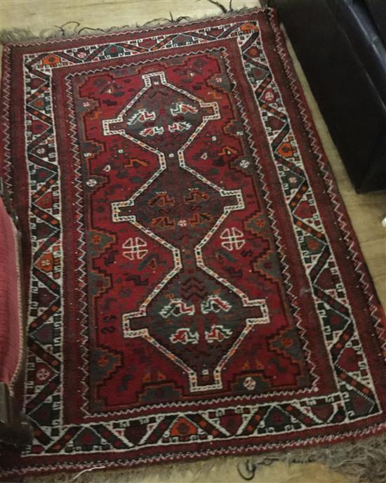 Red patterned rug